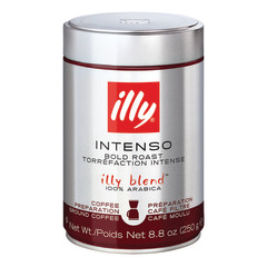 ILLY GROUND DRIP INTENSO COFFEE DARK ROAST 8.8 OZ TIN