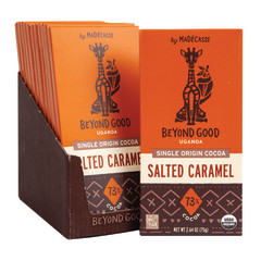 MADECASSE BEYOND GOOD CHOCOLATE SALTED CARAMEL 2.64 OZ BAR