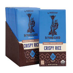 MADECASSE BEYOND GOOD 73% CHOCOLATE CRISPY RICE 2.64 OZ BAR