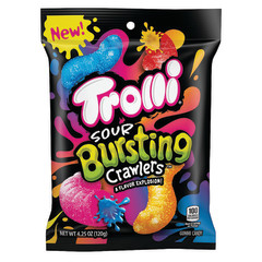 TROLLI SOUR BURSTING CRAWLERS 4.25 OZ PEG BAG