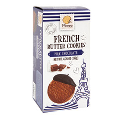 PIERRE FRENCH BUTTER COOKIES COATED IN MILK CHOCOLATE 4.76 OZ BOX