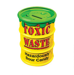 TOXIC WASTE SOUR ASSORTED GIANT BANK 5.86 OZ BARREL