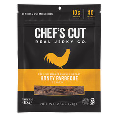 CHEF'S CUT HONEY BBQ CHICKEN JERKY 2.5 OZ BAG