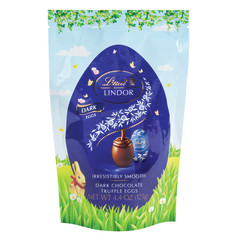 LINDT LINDOR DARK CHOCOLATE EGGS 4.4 OZ POUCH