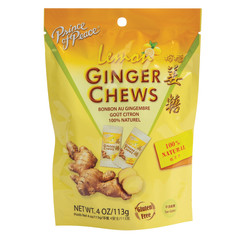 PRINCE OF PEACE LEMON GINGER CHEWS 4 OZ POUCH