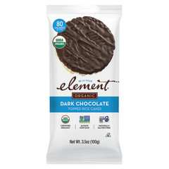 ELEMENT ORGANIC DARK CHOCOLATE RICE CAKES 6 CT 3.5 OZ