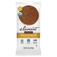 ELEMENT ORGANIC MILK CHOCOLATE RICE CAKES 6 CT 3.5 OZ