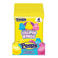 PEEPS LOLLIPOP RINGS 4 PIECE 1.41 OZ PEG BAG