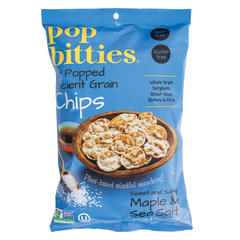 POP BITTIES MAPLE & SEA SALT ANCIENT GRAIN CHIPS 4.5 OZ BAG