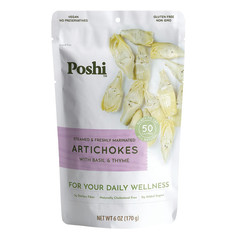 POSHI BASIL & THYME ARTICHOKES 6 OZ POUCH