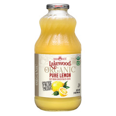 LAKEWOOD ORGANIC JUICES PURE LEMON 32 OZ BOTTLE