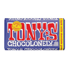 TONY'S CHOCOLONELY DARK MILK CHOCOLATE PRETZEL TOFFEE 6.35 OZ LARGE BAR