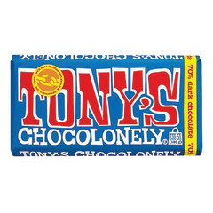 TONY'S CHOCOLONELY 70% DARK CHOCOLATE 6.35 OZ LARGE BAR