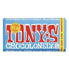 TONY'S CHOCOLONELY 42% DARK & MILK CHOCOLATE 6.35 OZ LARGE BAR