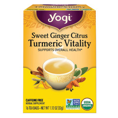YOGI TEA SWEET GINGER CITRUS TURMERIC VITALITY 16 COUNT BOX