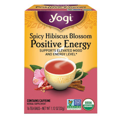 YOGI TEA SPICY HIBISCUS BLOSSOM POSITIVE ENERGY 16 COUNT BOX