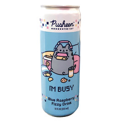 PUSHEEN BLUE RASPBERRY FIZZY DRINK 12 OZ CAN