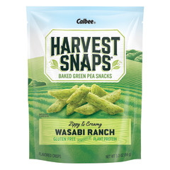 CALBEE HARVEST SNAPS WASABI RANCH SNAPEA CRISPS 3.3 OZ POUCH