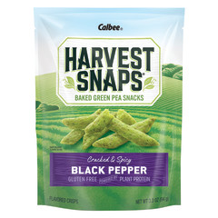 CALBEE HARVEST SNAPS BLACK PEPPER SNAPEA CRISPS 3.3 OZ POUCH