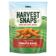 CALBEE HARVEST SNAPS TOMATO BASIL LENTIL BEAN CRISPS 3 OZ POUCH