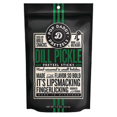 POP DADDY DILL PICKLE PRETZELS 7.5 OZ POUCH
