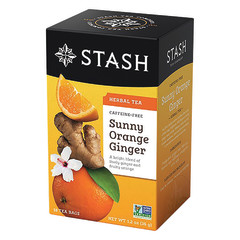 STASH SUNNY ORANGE GINGER HERBAL TEA 18 CT BOX