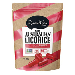 DARRELL LEA RED STRAWBERRY LICORICE 7 OZ POUCH