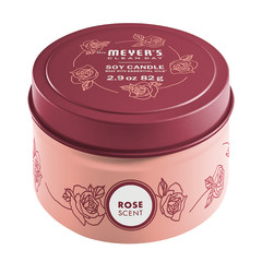 MRS. MEYER'S ROSE CANDLE 2.9 OZ TIN