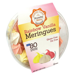 KRUNCHY MELTS RAINBOW VANILLA MERINGUES 4 OZ TUB