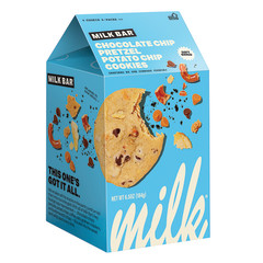 MILK BAR CHOCOLATE CHIP PRETZEL POTATO CHIP COOKIES 6.5 OZ BOX