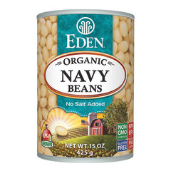 EDEN ORGANIC NO SALT ADDED NAVY BEANS 15 OZ CAN