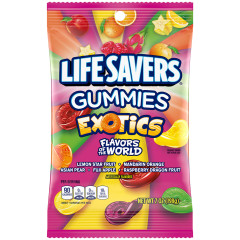 LIFESAVERS EXOTICS GUMMIES 7 OZ PEG BAG