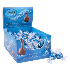 LINDT LINDOR MILK CHOCOLATE SEA SALT TRUFFLES