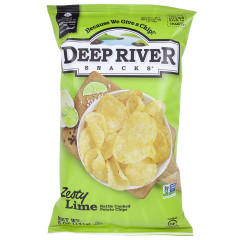 DEEP RIVER ZESTY LIME KETTLE POTATO CHIPS 5 OZ BAG