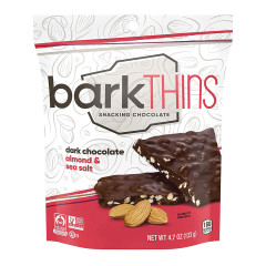 BARK THINS DARK CHOCOLATE ALMOND WITH SEA SALT 4.7 OZ POUCH