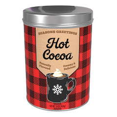 WINTER WARMERS RED PLAID  HOT COCOA 16 OZ TIN