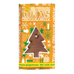 TONY'S CHOCOLONELY 32% MILK CHOCOLATE GINGERBREAD 6.35 OZ BAR