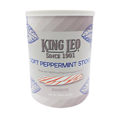KING LEO SOFT PEPPERMINT STICKS 15.5 OZ CAN
