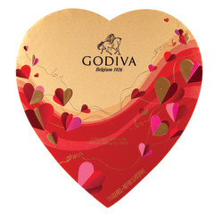 GODIVA 14 PC HEART 5.3 OZ BOX