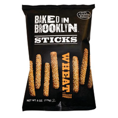 BAKED IN BROOKLYN WHEAT STICKS WITH SESAME SEEDS 6 OZ BAG