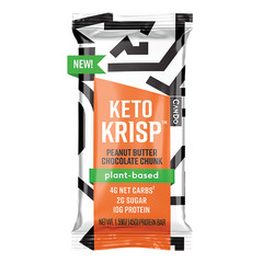 KETO KRISP PEANUT BUTTER CHOCOLATE CHUNK 1.8 OZ PLANT BASED BAR
