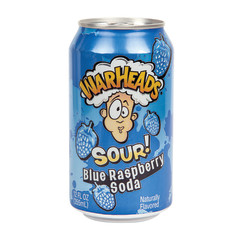 WARHEADS SODA SOUR BLUE RASPBERRY 12 OZ CAN