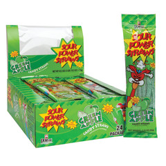 SOUR POWER STRAWS GREEN APPLE 1.75 OZ