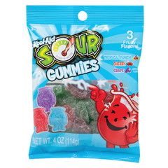 KOOL-AID SOUR GUMMIES 4 OZ PEG BAG