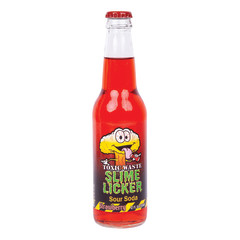 TOXIC WASTE SOUR STRAWBERRY SLIME LICKER SODA 12 OZ BOTTLE