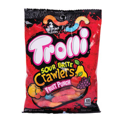 TROLLI SOUR BRITE CRAWLERS FRUIT PUNCH 5 OZ PEG BAG