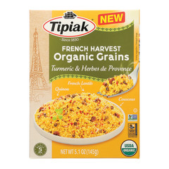 TIPIAK HARVEST TURMERIC & HERBES DE PROVENCE ORGANIC GRAINS 5.1 OZ BOX