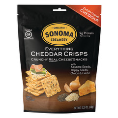 SONOMA CREAMERY EVERYTHING CHEDDAR CRISPS 2.25 OZ POUCH