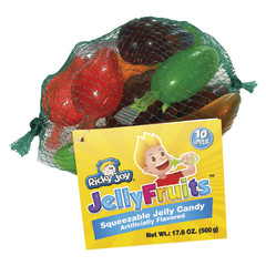 RICKY JOY JELLY FRUITS 17.6 OZ 10 PIECE MESH BAG