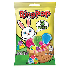 RING POP EASTER 3 COUNT 1 OZ PEG BAG